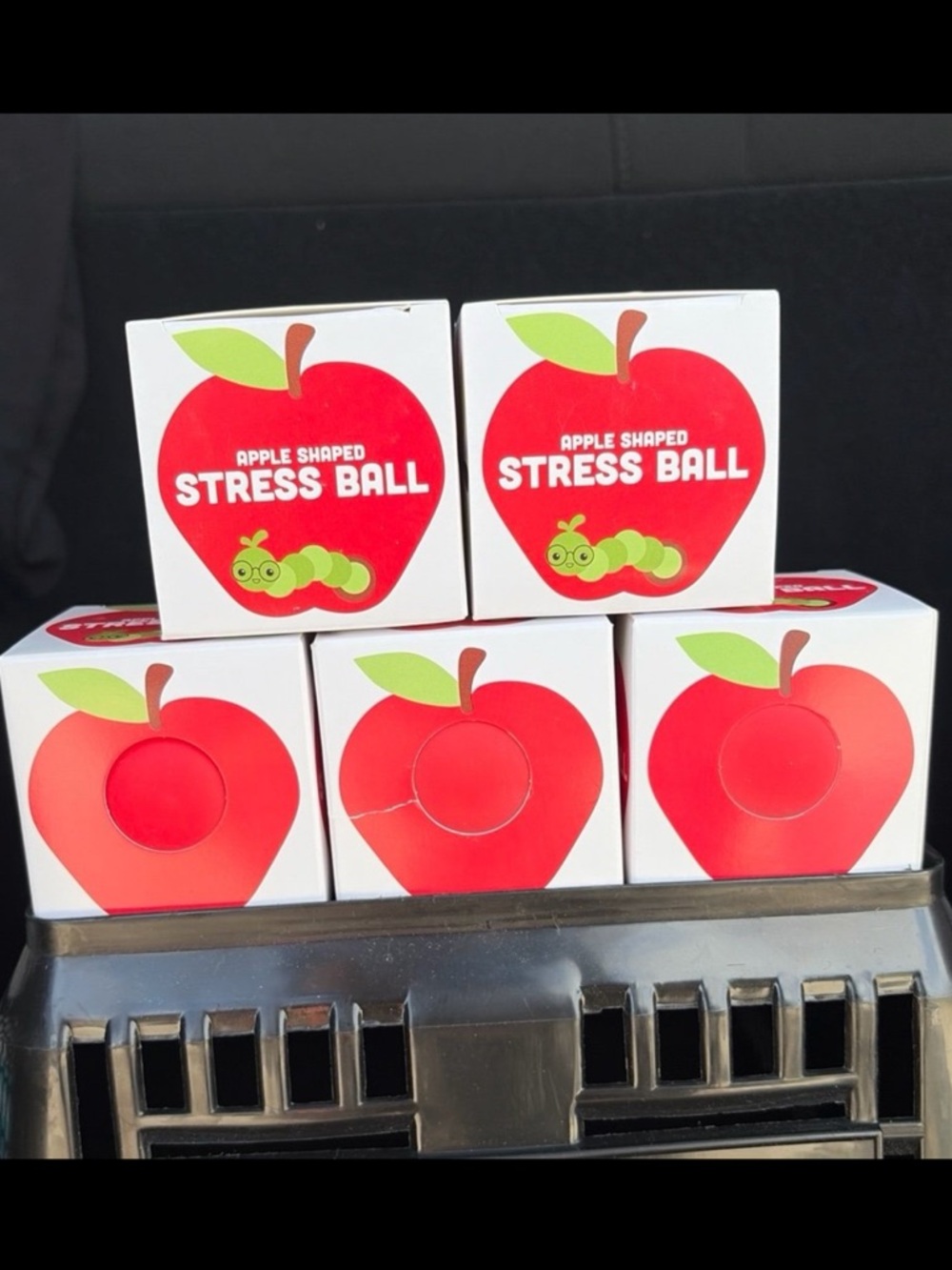 Set of 5 Apple Shaped Stress Ball Squishy’s